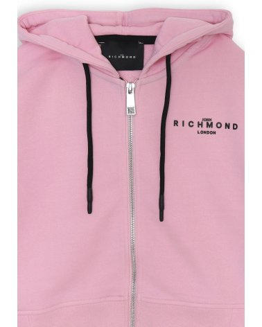 Felpa rosa con cappuccio bambina John Richmond