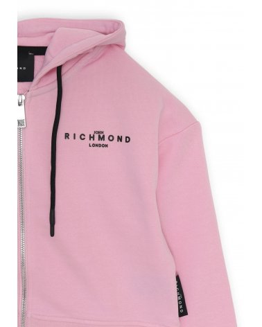 Felpa rosa con cappuccio bambina John Richmond