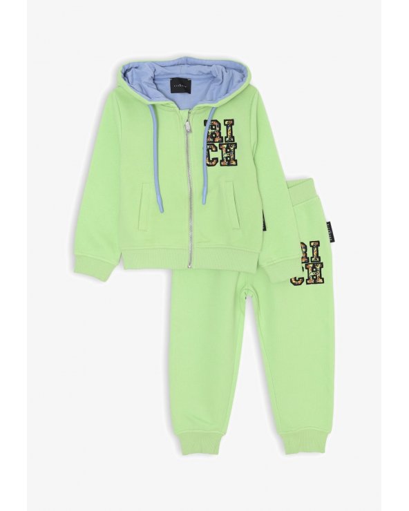 John Richmond Tuta Bambino Verde Lime Logo JR