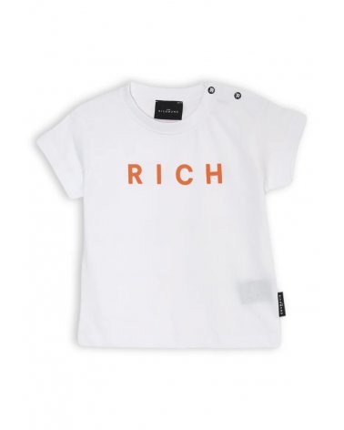 Completo Neonato John Richmond Cotone Bianco e Arancio