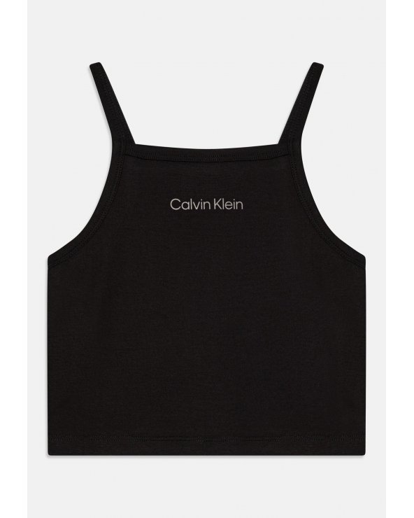 Top bambina Calvin Klein nero – Spalline sottili e logo