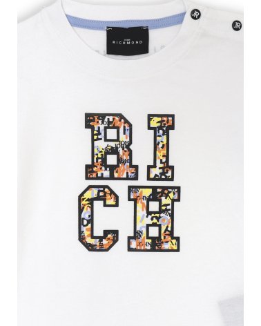 T Shirt Neonato John Richmond Bianco Primavera Estate 25