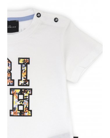 T Shirt Neonato John Richmond Bianco Primavera Estate 25