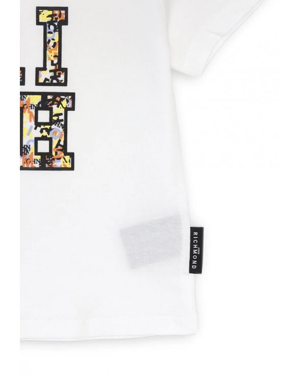 T Shirt Neonato John Richmond Bianco Primavera Estate 25