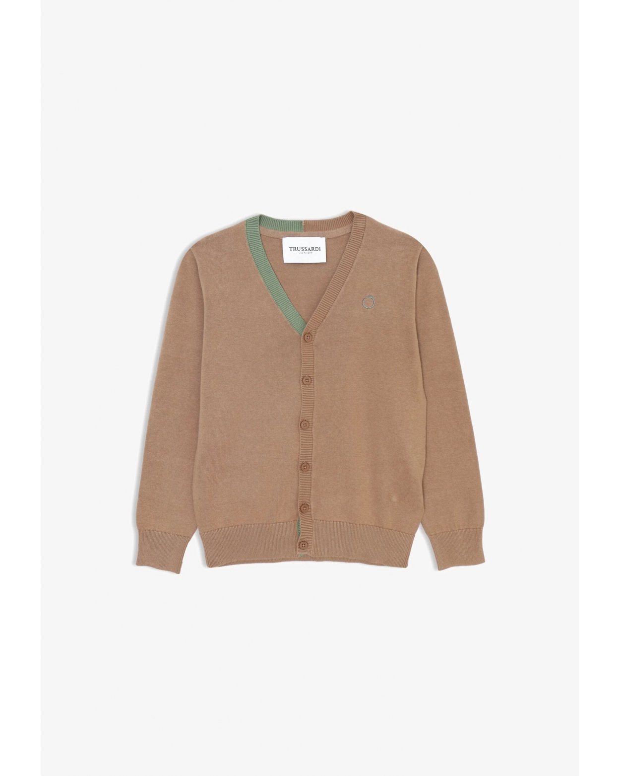Cardigan a maniche lunghe Trussardi Junior marrone moca - Primavera Estate 2025