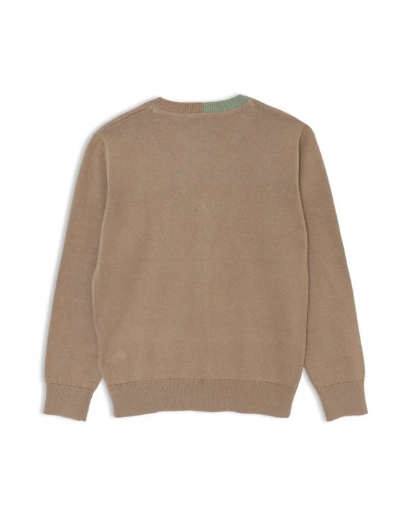 Cardigan a maniche lunghe Trussardi Junior marrone moca - Primavera Estate 2025