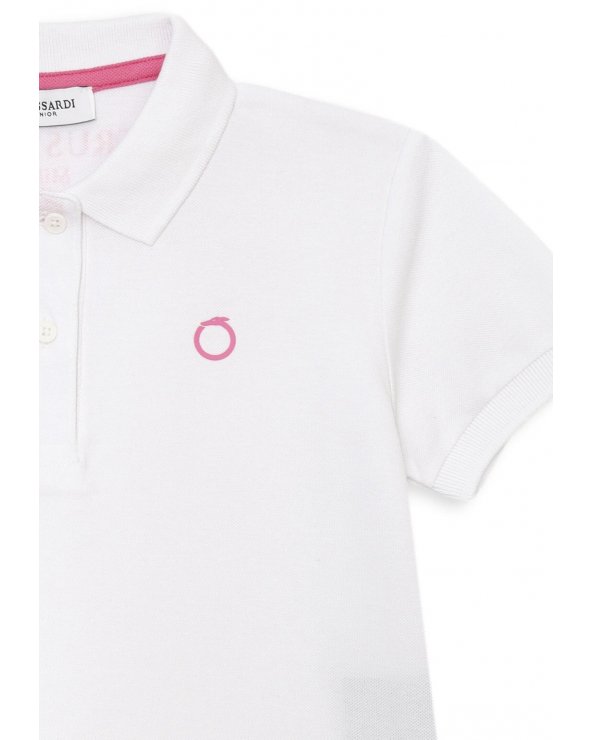 Set Polo e Shorts Trussardi Junior Bianco e Rosa - Primavera Estate 2025