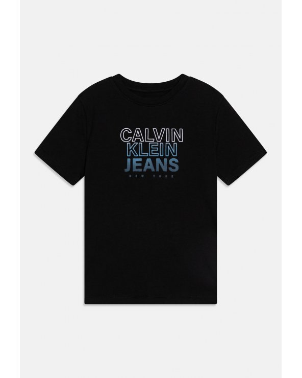 Maglietta Calvin Klein nera logo bambino