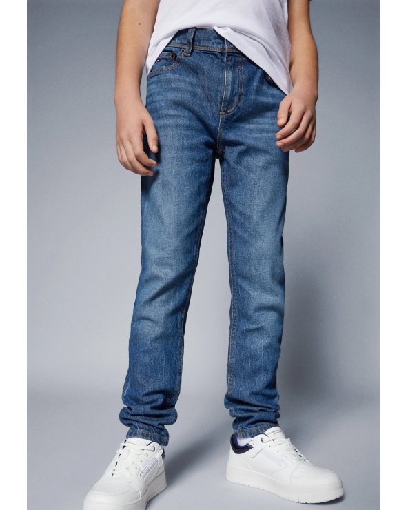 Jeans Slim Fit Tommy Hilfiger Denim Blu Bambino