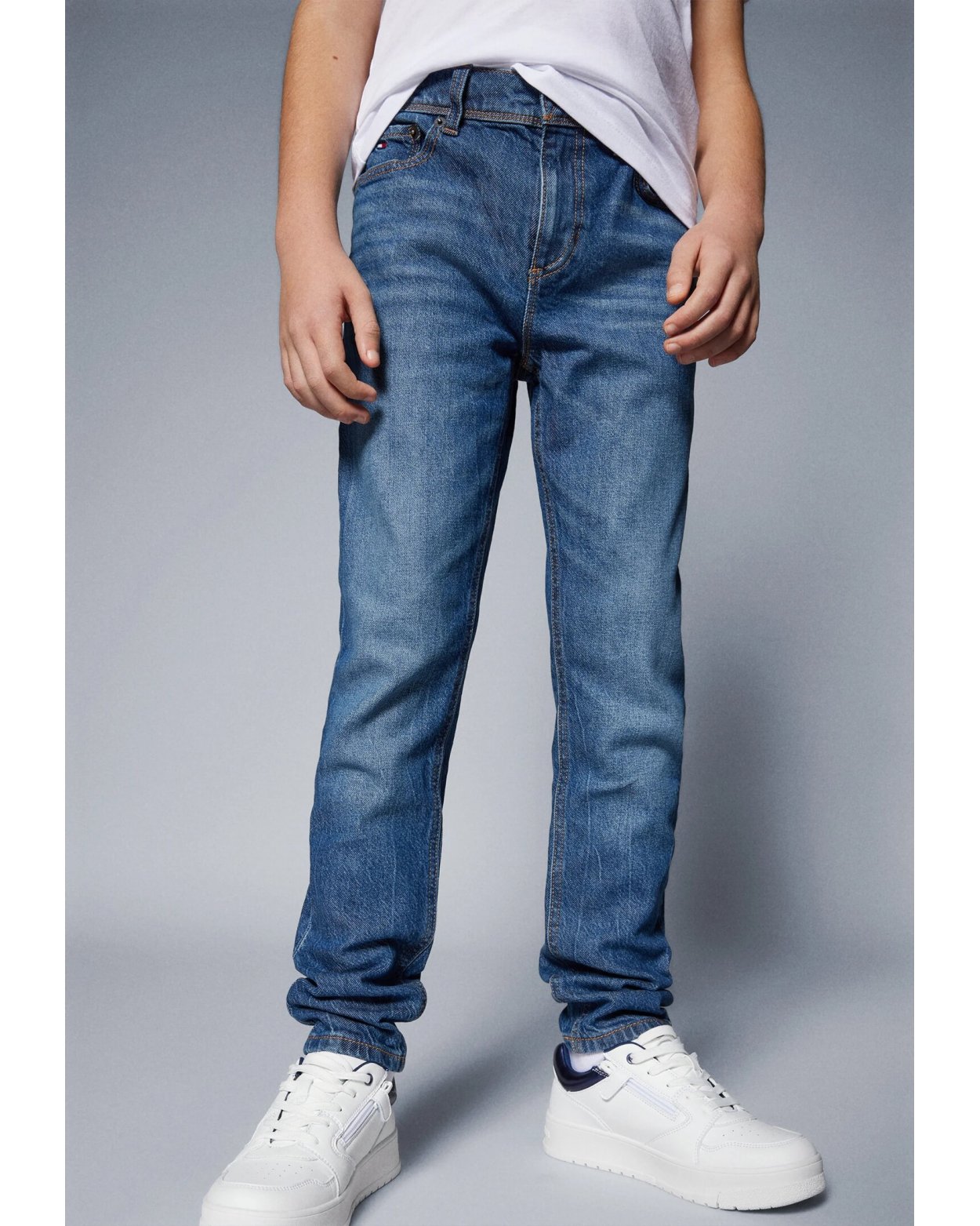 Jeans Slim Fit Tommy Hilfiger Denim Blu Bambino