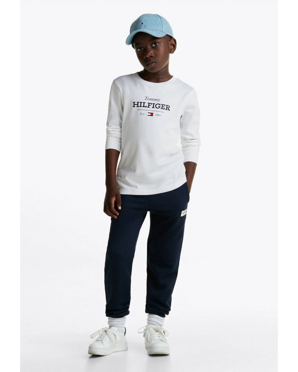 Maglia Tommy Hilfiger Bianca Maniche Lunghe Bambino