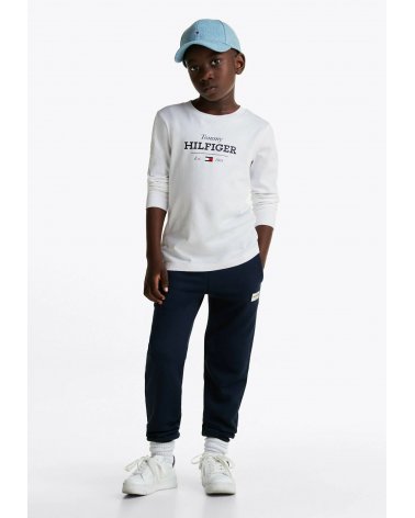 Maglia Tommy Hilfiger Bianca Maniche Lunghe Bambino