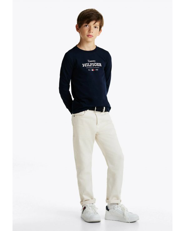 Maglia Tommy Hilfiger Blu Scuro Maniche Lunghe Bambino