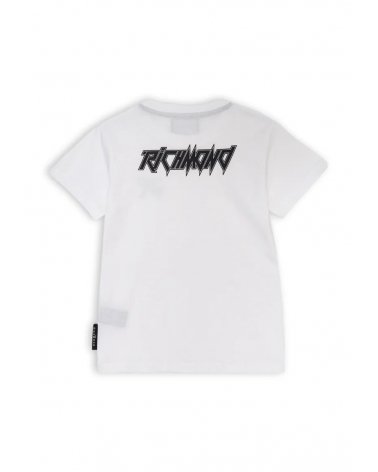 Completo t-shirt e bermuda bianco e nero John Richmond ragazzo