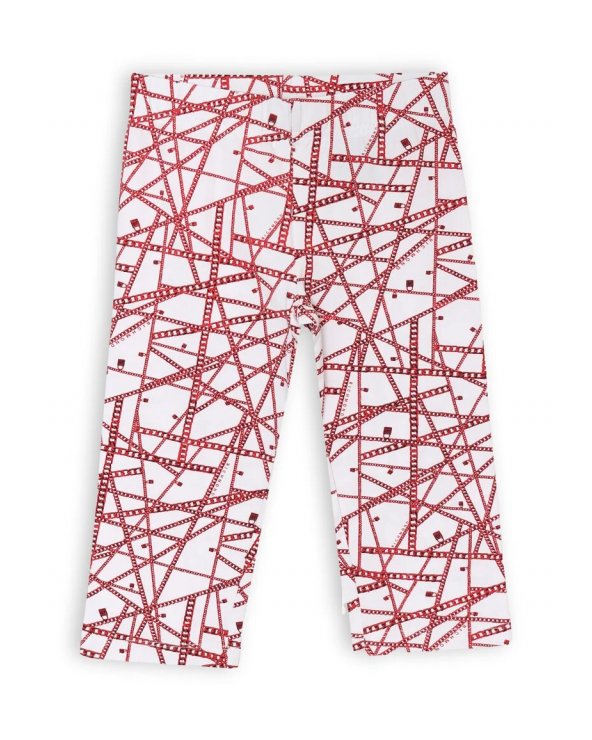 John Richmond completo bambina bianco rosso cotone con stampa