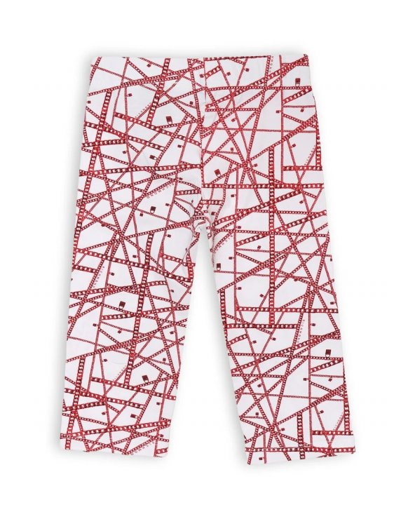 John Richmond completo bambina bianco rosso cotone con stampa