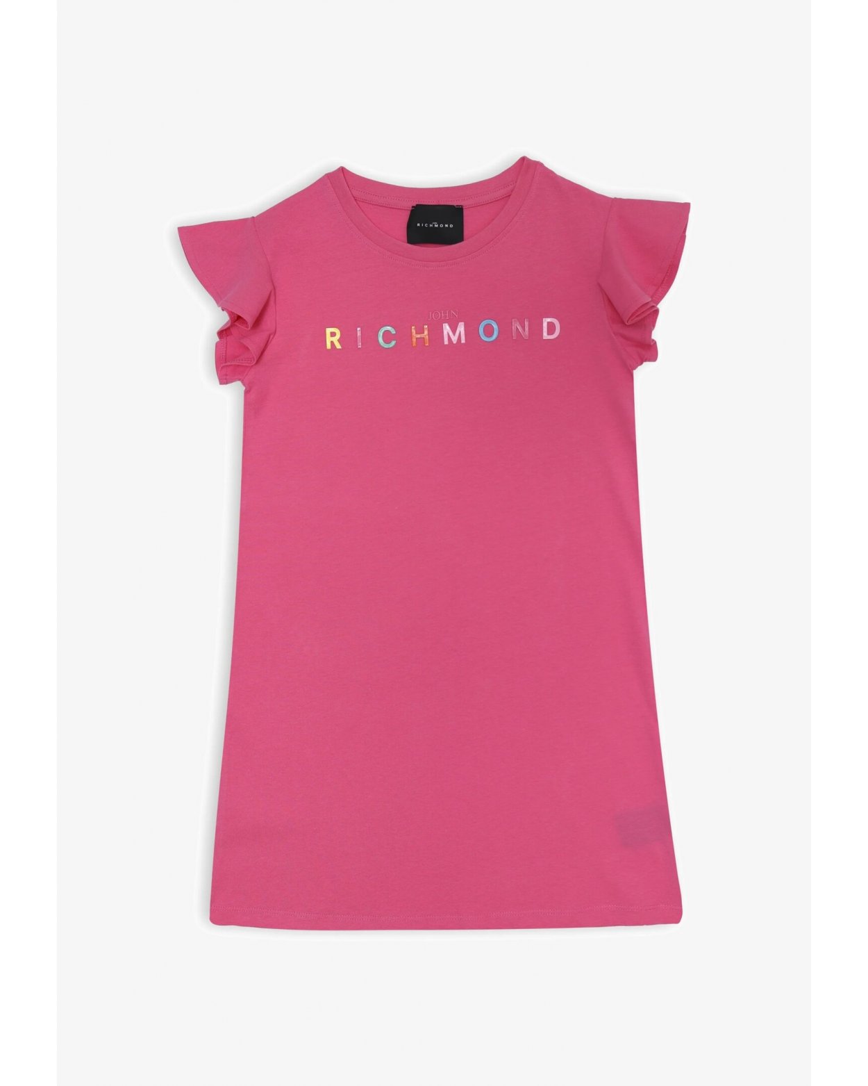 John Richmond abito rosa bambina con maniche volant
