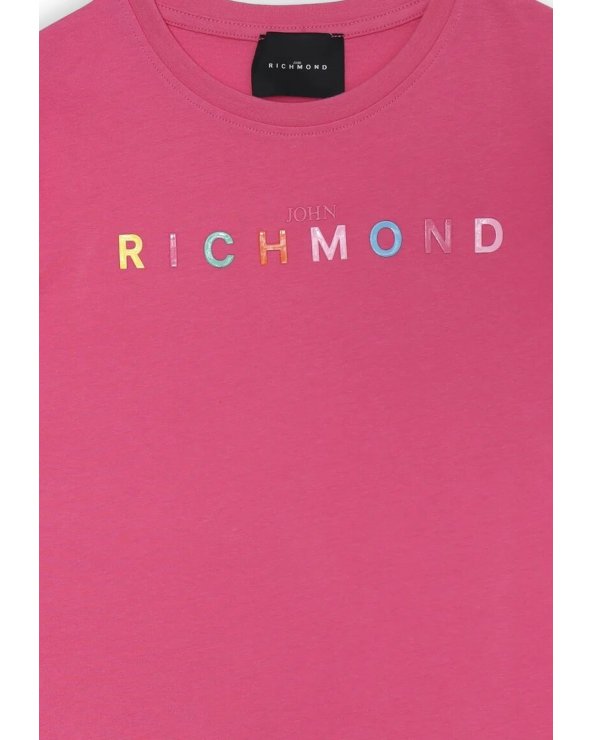 John Richmond abito rosa bambina con maniche volant