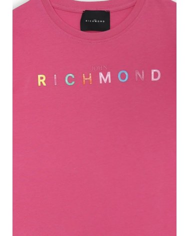 John Richmond abito rosa bambina con maniche volant