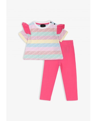 John Richmond completo bambina 6-36 mesi maglia e leggings rosa