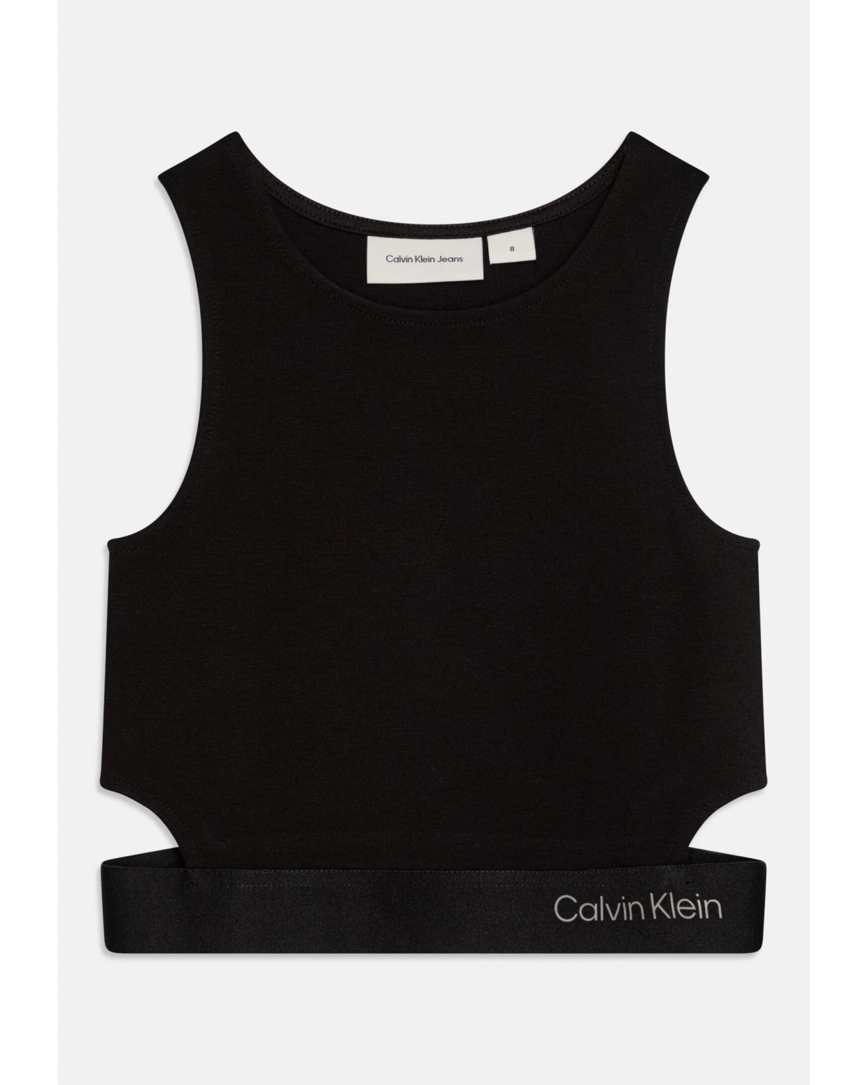 Crop top nero Calvin Klein Jeans ragazza primavera estate 2025