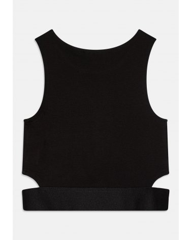 Crop top nero Calvin Klein Jeans ragazza primavera estate 2025