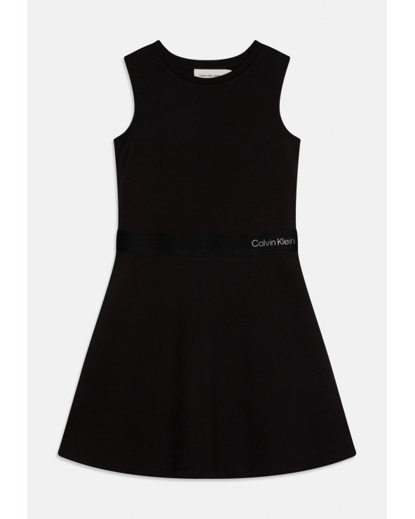 Vestito smanicato nero Calvin Klein Jeans bambina primavera estate 2025