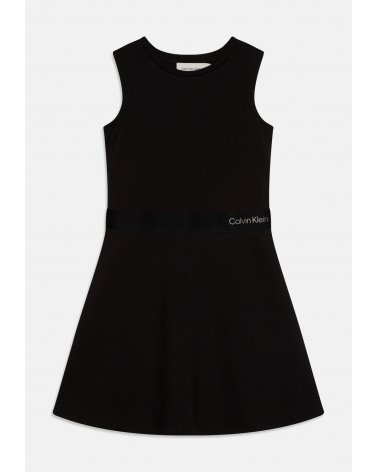 Vestito smanicato nero Calvin Klein Jeans bambina primavera estate 2025