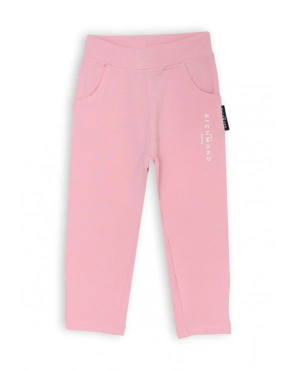 Completo neonata maglia e leggings dritti bianco rosa John Richmond