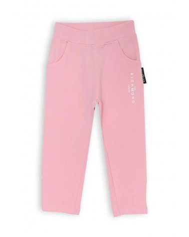 Completo neonata maglia e leggings dritti bianco rosa John Richmond