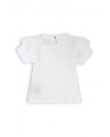 Completo neonata maglia e leggings dritti bianco rosa John Richmond