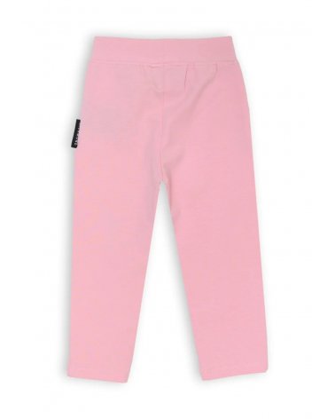 Completo neonata maglia e leggings dritti bianco rosa John Richmond