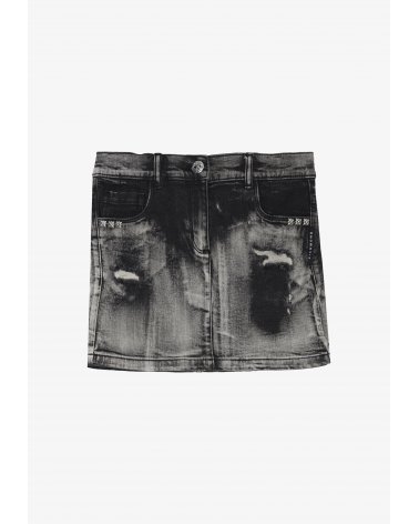 John Richmond minigonna jeans bambina ragazza nero slim fit