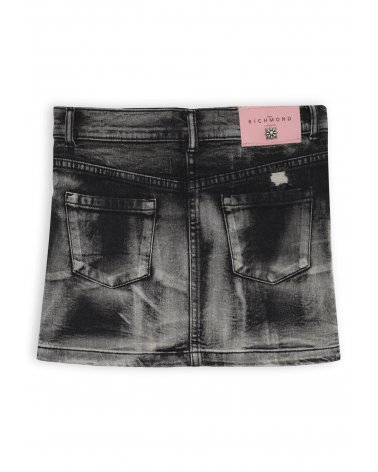 John Richmond minigonna jeans bambina ragazza nero slim fit