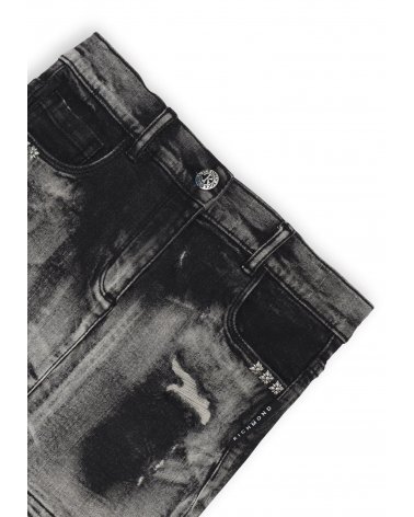 John Richmond minigonna jeans bambina ragazza nero slim fit