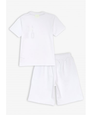 Set maglietta e bermuda bianco e nero ICON - Bambino e ragazzo