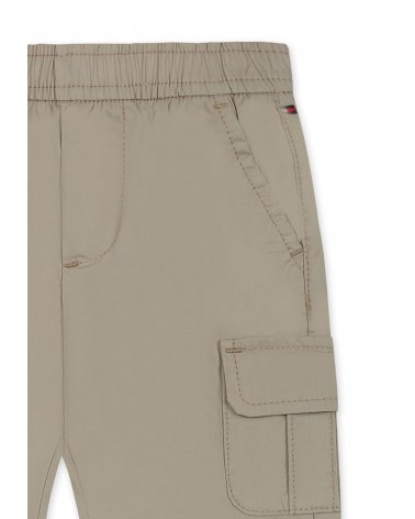 Tommy Hilfiger - Pantaloni cargo beige bambino con tasconi - Primavera Estate 20