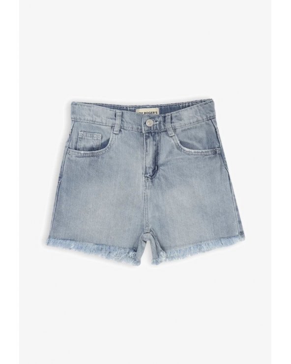 Roy Rogers - Shorts in denim chiaro bambina - Primavera Estate 2025