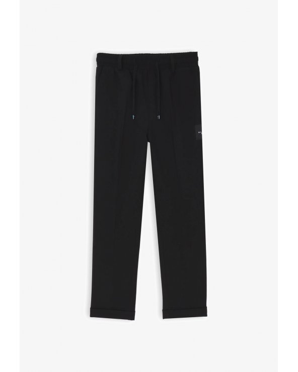Pantalone bambino nero con laccetto vestibilita' regolare primavera estate 25