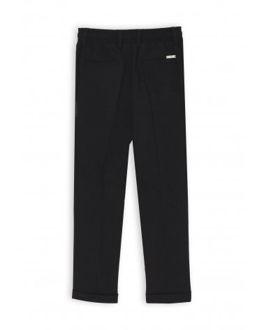 Pantalone bambino nero con laccetto vestibilita' regolare primavera estate 25