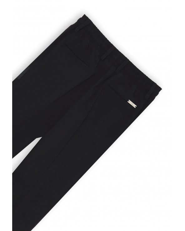 Pantalone bambino nero con laccetto vestibilita' regolare primavera estate 25