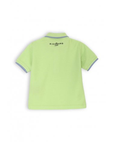 Polo bambino John Richmond verde chiaro maniche corte primavera estate 25