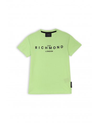 Completo bambino John Richmond verde lime e nero maglietta e bermuda primavera e