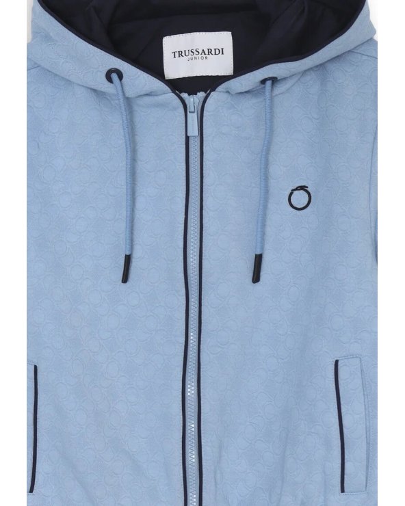 Felpa Trussardi Junior Bambino Blu Primavera Estate 2025