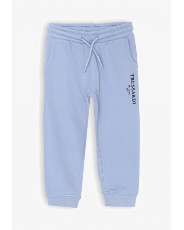 Pantalone Trussardi bambino azzurro, cotone misto, primavera estate 2025