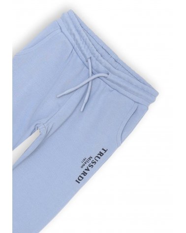 Pantalone Trussardi bambino azzurro, cotone misto, primavera estate 2025