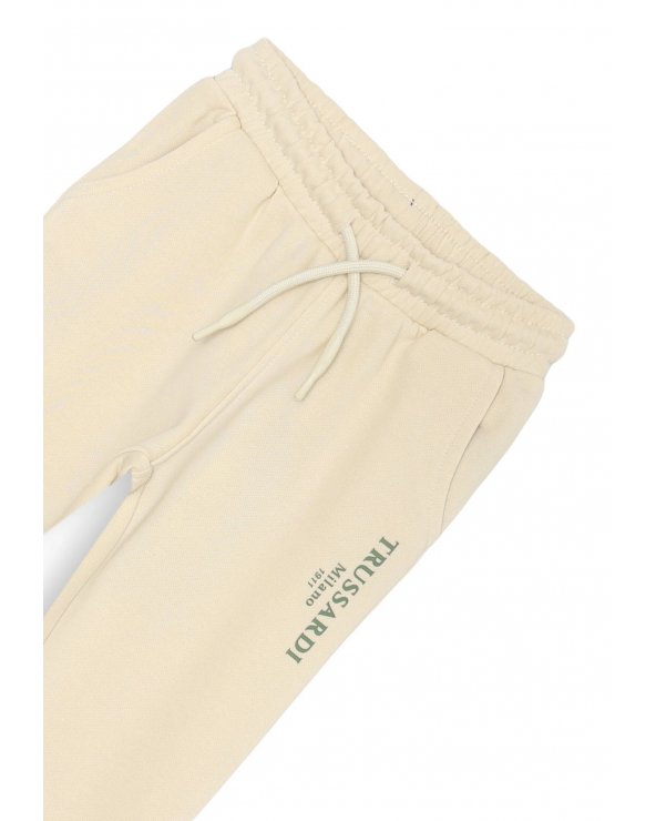 Pantalone Trussardi bambino panna, cotone misto, primavera estate 2025