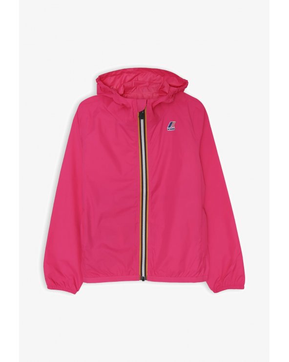 K-Way Giacca Impermeabile Bambina Fucsia Con Cappuccio Primavera 2025