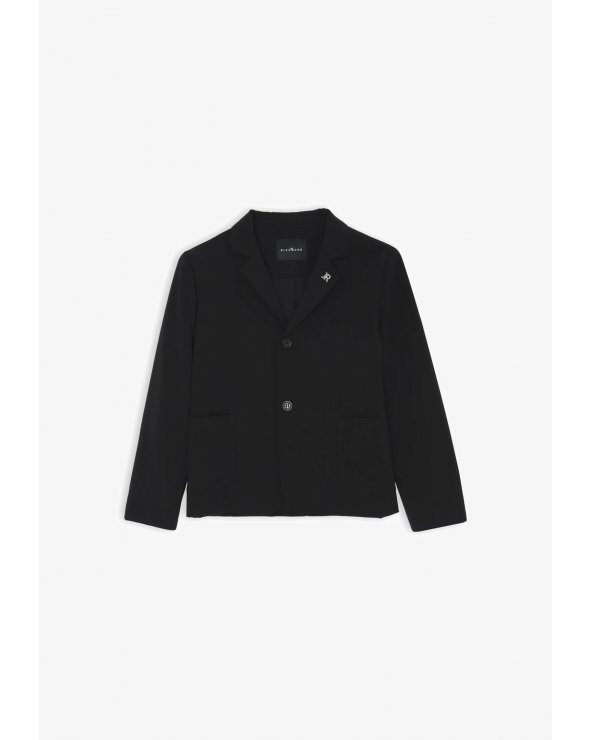 Giacca Richmond bambino nero elegante monopetto slim fit