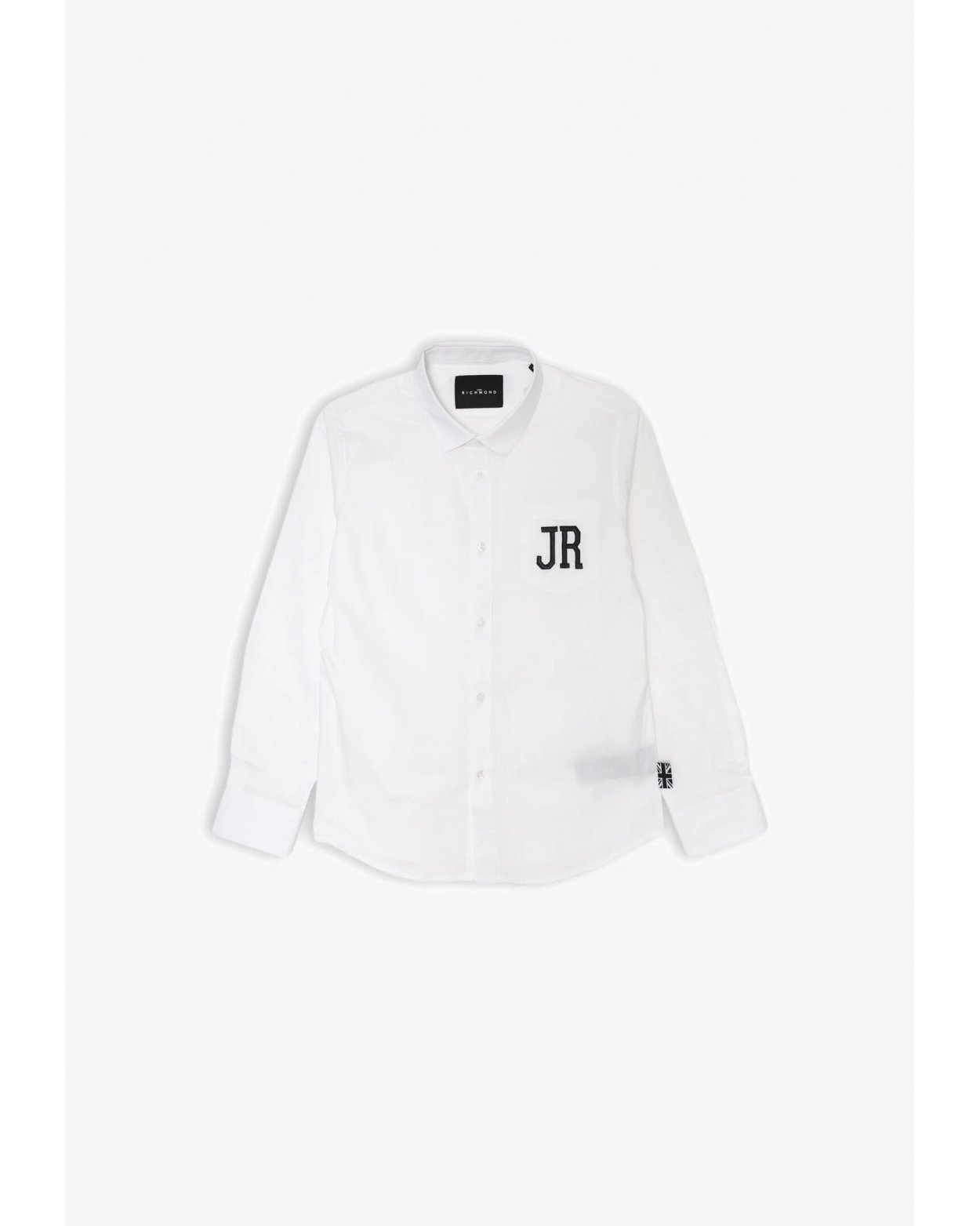 Camicia bianca Richmond Junior con logo JR per bambini e ragazzi